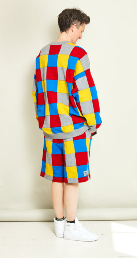 Hose bunte kleine Quadrate