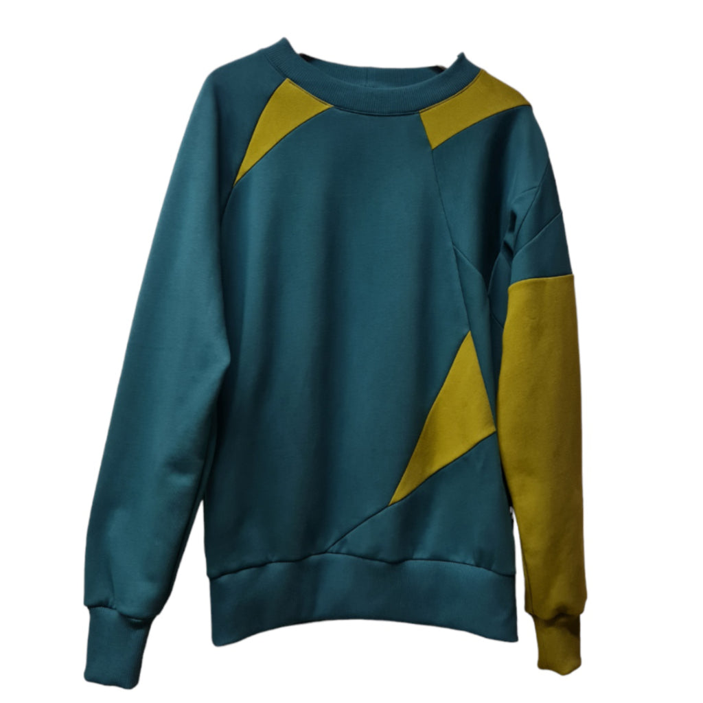 Pullover Petrol grün Mix